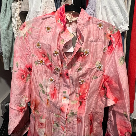 Floral Pink Embroidered Maxi Dress - Picture 3 of 13